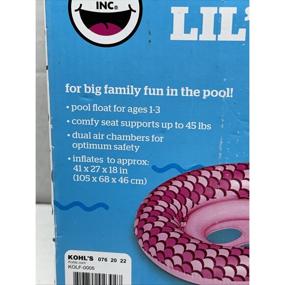 Bigmouth Mermaid In Training Lil' Float w/ Bonus Beach Ball New in Box - Picture 5 of 5